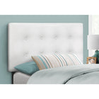 Monarch Specialties - 6002T Lit Simple Tete De Lit Simili - Cuir Blanc-Dimensions du produit: 47,5 pouces H x 42,25 pouces L x 3 pouces P