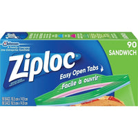 Ziploc Sandwich Bags, 90 Pack-SmartZip seal
