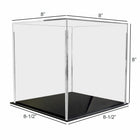 Eddie's 8" Square Acrylic Display Box - Clear/Black-8" Square