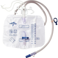 Medline Urinary Drainage Bags with Anti-reflux Tower, 2000 mL, Metal Clamp, 20 Pack-Urinary Drain Bag Type