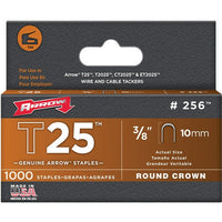 Arrow, Staples, 16 Gauge, 3/8" Wide Crown, 10 Mm Long, 36000 Pack-Crown 3/8"