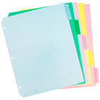 JAM Paper Index Tab Dividers with pockets - 5 Tabs-Measures: 9-3/4" x 11-1/2"