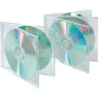 Staples Multi-Disc Jewel Cases - Double - 25-Pack-The double case holds 2 discs