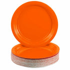 JAM Paper Round Paper Party Plates - Small - 7 Inch - Orange - 50 Pack-Size: Small Round (7 Inch Diameter) | Perfect size for appetizers and dessert.