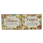 Cathay Importers Rustic Tin Wall Quotes-Believe/Family (EC-24-0141)-Print