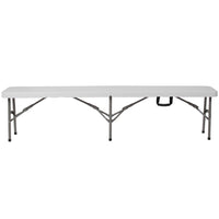 Flash Furniture 11''W x 72"L Bi-Fold Granite White Folding Bench with Carrying Handle (DADYCD183Z2)-Contemporary