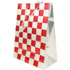 JAM Paper Gift Bags with Rope Handles - Medium - 8" x 10" x 4" - Red & Silver Checkered - 24 Pack-Color: Red & Silver Checkered