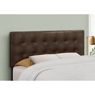 Monarch Specialties 6000F Full Size Headboard - Brown Leather-Look-Product dimensions: 47.5"H x 57"L x 3"D