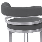 Armen Living Prinz 26" Counter-Height Swivel Bar Stool - Grey-Spot Clean