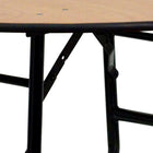 Flash Furniture 48" Round Wood Folding Banquet Table with Clear Coated Finished Top-Seats up to 4 Adults