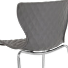 Flash Furniture - Chaise Lowell empilable de conception contemporaine en plastique gris-Structure moulée en polypropylène