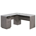 Sauder 59"W La Collection East Rock Bureau en L - Finition Ashen Oak-Surface de travail spacieuse pour ordinateur portable, bloc-notes, lampe, etc
