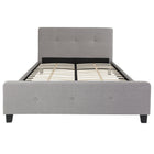 Flash Furniture Tribeca Queen Size Tufted Upholstered Platform Bed - Light Grey Fabric-Platform Bed
