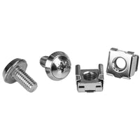 StarTech M6 Rack Screws and M6 Cage Nuts, 20 Pack-Rust-resistant nickel-plated finish