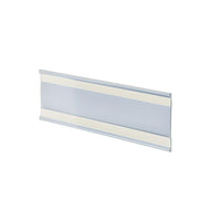 Azar Displays 3" x 6" Plastic Adhesive-Back C-Channel Nameplates, Clear, 10 Pack (199610)-Great for offices, schools, business and much more