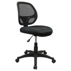 Nicer Furniture - chaise d'ordinateur en maille noire à dossier mi-hauteur sans accoudoirs-Compact et respectueux de l'espace