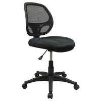 Nicer Furniture - chaise d'ordinateur en maille noire à dossier mi-hauteur sans accoudoirs-Compact et respectueux de l'espace