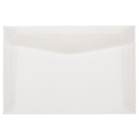 JAM Paper 6 x 9 Booklet Envelopes, Clear Translucent Vellum, 1000 Pack (80538B)-Clear translucent