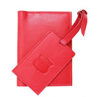 Ashlin Amsterdam RFID Blocking Passport Wallet, Red-1 slash pocket to store your passport.