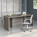 Sauder 71"W La Collection Affirm Bureau Ministre - Finition Hudson Elm-La surface supérieure en mélamine est résistante à la chaleur, aux taches et aux rayures