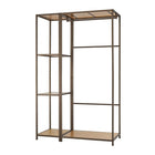 TRINITY Modular Bamboo Closet Organizer - 2-Piece Set, Bronze Anthracite (TBFPRA-2704)-Modular design can be expanded by adding additional Bamboo Garment Racks (TBFPRA-2706) or 4-Tier Bamboo Shelving Towers (TBFPRA-2703) for additional storage space