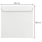 JAM Paper 12.5 x 12.5 Square Envelopes, White, 250 Pack (3992322H)-Envelope Size: 12.5" x 12.5"