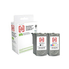 TRU RED 0615B002/0617B002 Canon PG-40/CL-41 Remanufactured Ink Cartridges - Standard Yield - Black, Color - 2-Pack-Yields up to 327 pages for black and 303 pages for colour cartridges