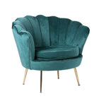 Plata Import Velvet Lounge Chair-Green velvet