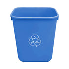 Globe Commercial Products Soft Recycling Wastebasket - 39 L - Blue - 4 Pack-Allows for convenient deskside waste management