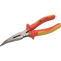 Dynamic Tools 6" Bent Nose Pliers, Insulated Handle-Jaw length (inches): 1.69"