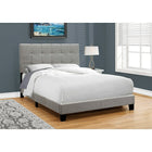 Monarch Specialties 5920F Full Size Bed - Grey Linen-45.75"H X 80.25"L X 58.00"D