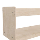 Flash Furniture Bright Beginnings Commercial Grade Modular Wooden Classroom Open Storage with Upper Shelf w/Raised Edges-Natural-Greenguard Certified Wood for Healthier Air Quality