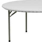 Flash Furniture 60" Round Granite Plastic Folding Table - White-Seats up to 8 Adults