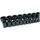 Gray Tools 19 Piece 1/2" Drive 12 Point SAE, Standard Impact Socket Set, 3/8"-1-1/2"-Contains Sizes: 3/8", 7/16", 1/2", 9/16", 5/8", 11/16", 3/4", 13/16", 7/8", 15/16", 1", 1-1/16", 1-1/8", 1-3/16", 1-1/4" 1-5/16", 1-3/8", 1-7/16" & 1-1/2".