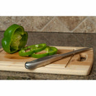 Heim Concept 3-Piece Organic Bamboo Cutting Board Set with Drip Groove-Board dimensions are 6"W x 8"H, 8.5"W x 11"H, and 9.5"W x 13"H. Each board is 3/8” thick, which makes it manuverable and easy to store