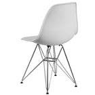 Flash Furniture Elon Series Plastic Chairs with Chrome Base - White - 2 Pack-Waterfall Seat reduces pressure on your legs