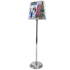 Azar Displays 2-Pocket Acrylic Literature Holder with Metal Pole and Stand for 8.5" x 11" Paper (300858)-Made from acrylic/metal