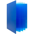 JAM Paper Heavy Duty Plastic Multi Pocket Folders - 10 Pocket - Blue (389MP10BUJ)-Blue Plastic Multi-Pocket Folder