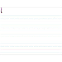Trend Enterprises 17" x 22" Handwriting Paper, Wipe-Off Chart, White/Blue/Pink, 6/Pack (T-27307)-Wipe-offchart