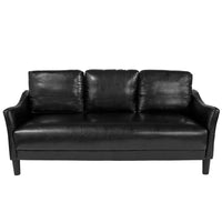 Flash Furniture Asti Upholstered Sofa - Black Leather-Contemporary Style