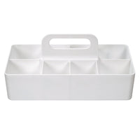 Gry Mattr Polypropylene Storage Box with 8 Spacer Layer - 12.99"L x 6.6"W x 5.9"D - White-Plastic, white