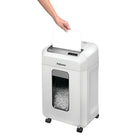 Fellowes Microshred 12MS 12-Sheet Micro-Cut Shredder - White-Auto Reverse feature stops and reverses paper if a jam occurs, helping to reduce jams and frustration
