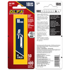 OLFA LB 18mm Heavy-Duty Snap Blades - Silver - 50 Pack-Silver high-carbon Japanese tool steel