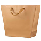 Jam Paper Matte Trapezoid Gifts Bags - 9" x 4" x 10" - Metallic Copper - 100 Pack-Soft rope handles add a touch of class to these gift bags.