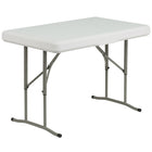 Flash Furniture Plastic Folding Table & Bench Set-Set Includes: Rectangular Table and 2 Benches