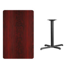 Flash Furniture 30'' x 48'' Rectangular Laminate Table Top, Mahogany with 22'' x 30'' Table-Height Base (XUMA3048T2230)-Top Size: 30"W x 48"L