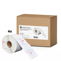 Premium Tape 4" x 2" (102 mm x 51 mm) Direct Thermal Labels - 3" (76 mm) Core - 4 Rolls-Direct Thermal Labels