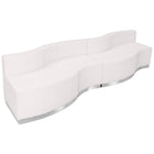 Flash Furniture – Mobilier de réception HERCULES Alon en cuir blanc, 4 modules (ZB803730SWH)-131,50 larg. x 25,25 à 31,50 prof. x 27 haut. (po)