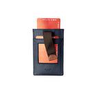 Champs Leather RFID Smart Tap Wallet - Navy-Pay with confidence with the framed tap pocket and tab pull-up
