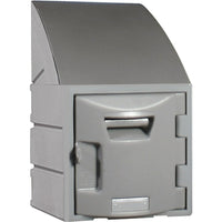 Plastic Lockers, Locker, Grey-12" H locker (Sloped top)